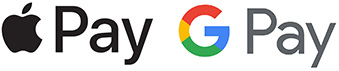 Apple Pay and Google Pay logos